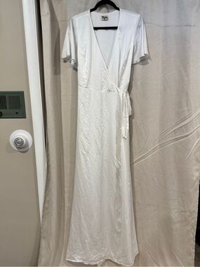Show Me Your MuMu White Wrap Maxi Dress